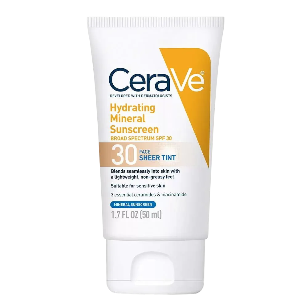 CeraVe – Hydrating Mineral Sunscreen SPF 30 Face Sheer Tint 50ml
