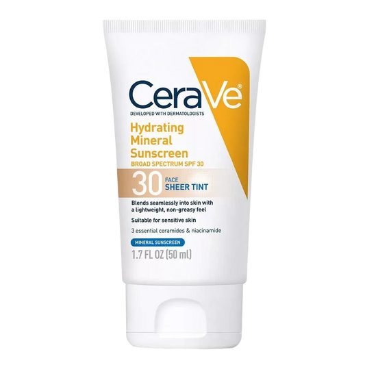 CeraVe – Hydrating Mineral Sunscreen SPF 30 Face Sheer Tint 50ml
